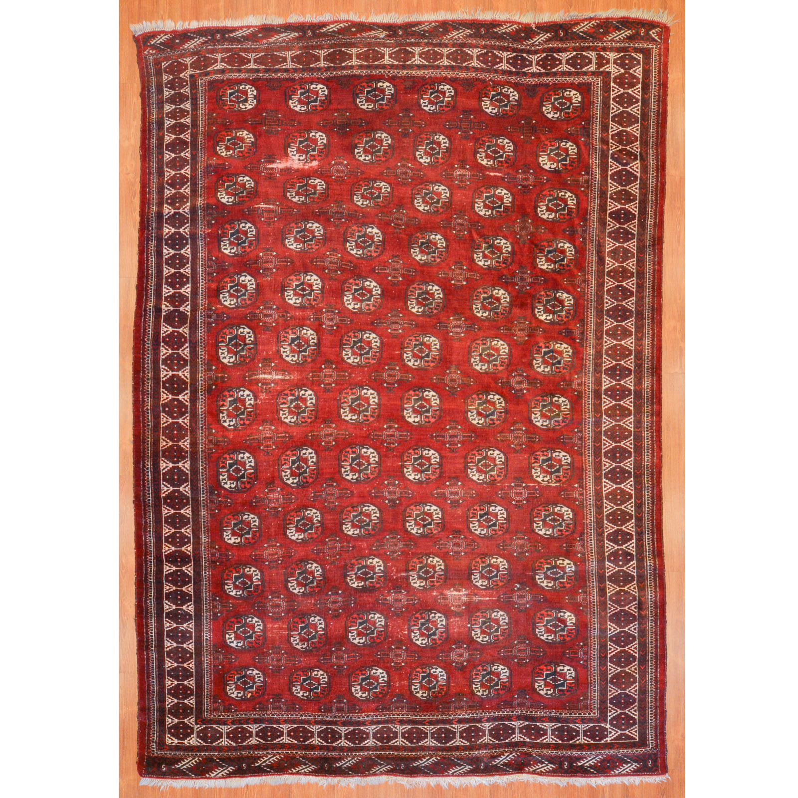 TURKEMON BOHKARA RUG, 8 X 11.5