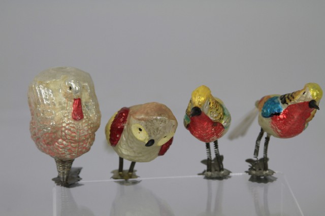 TURKEY OWL AND TWO SONG BIRDS