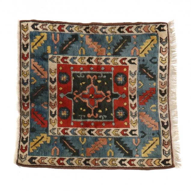 TURKISH AREA RUG Blue field with