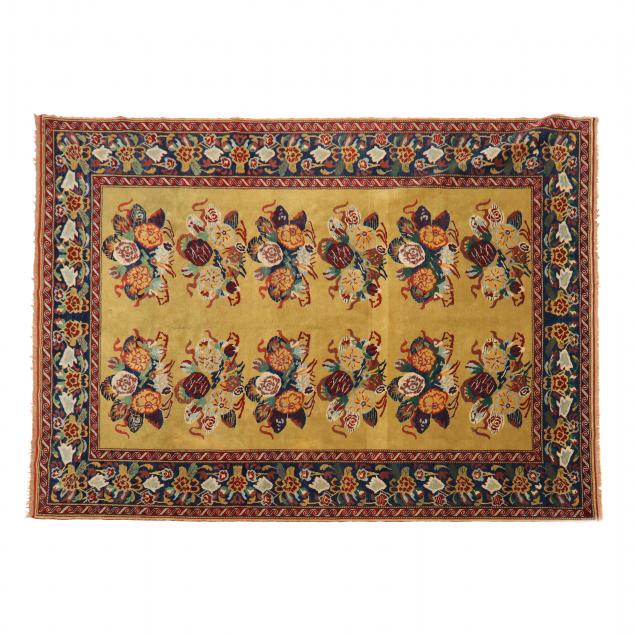 TURKISH AREA RUG Mustard field with
