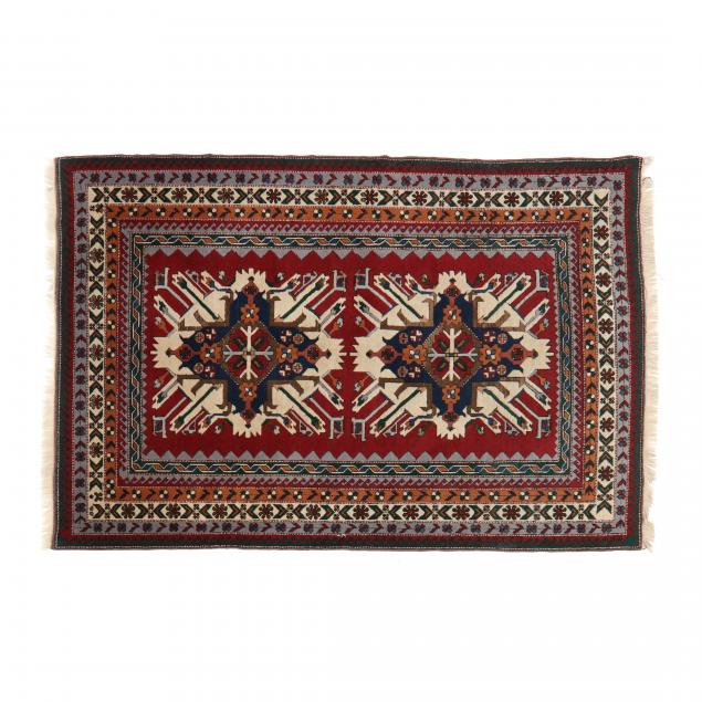 TURKISH AREA RUG Red field with
