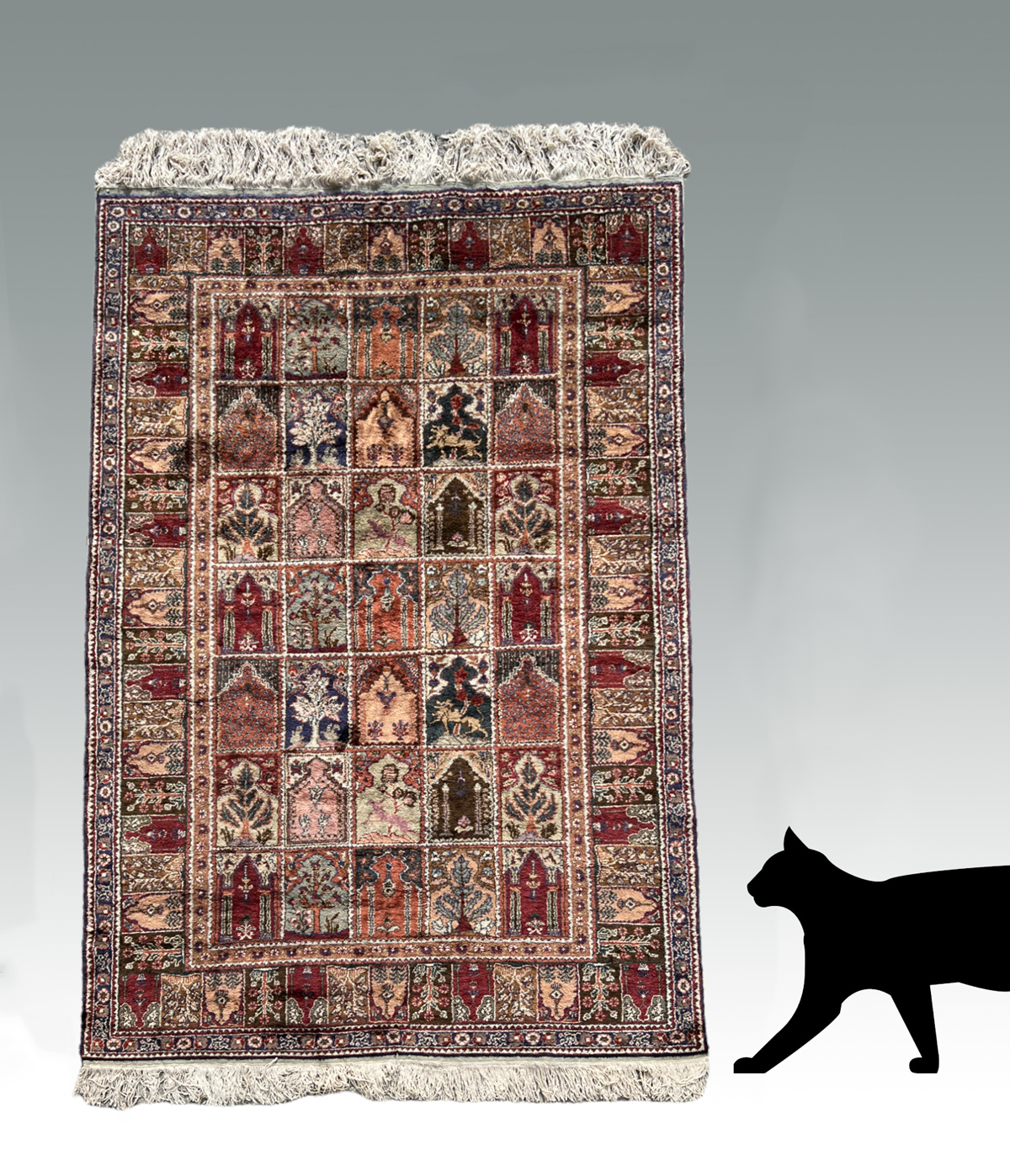 TURKISH BAKTIARI FAUX SILK/COTTON