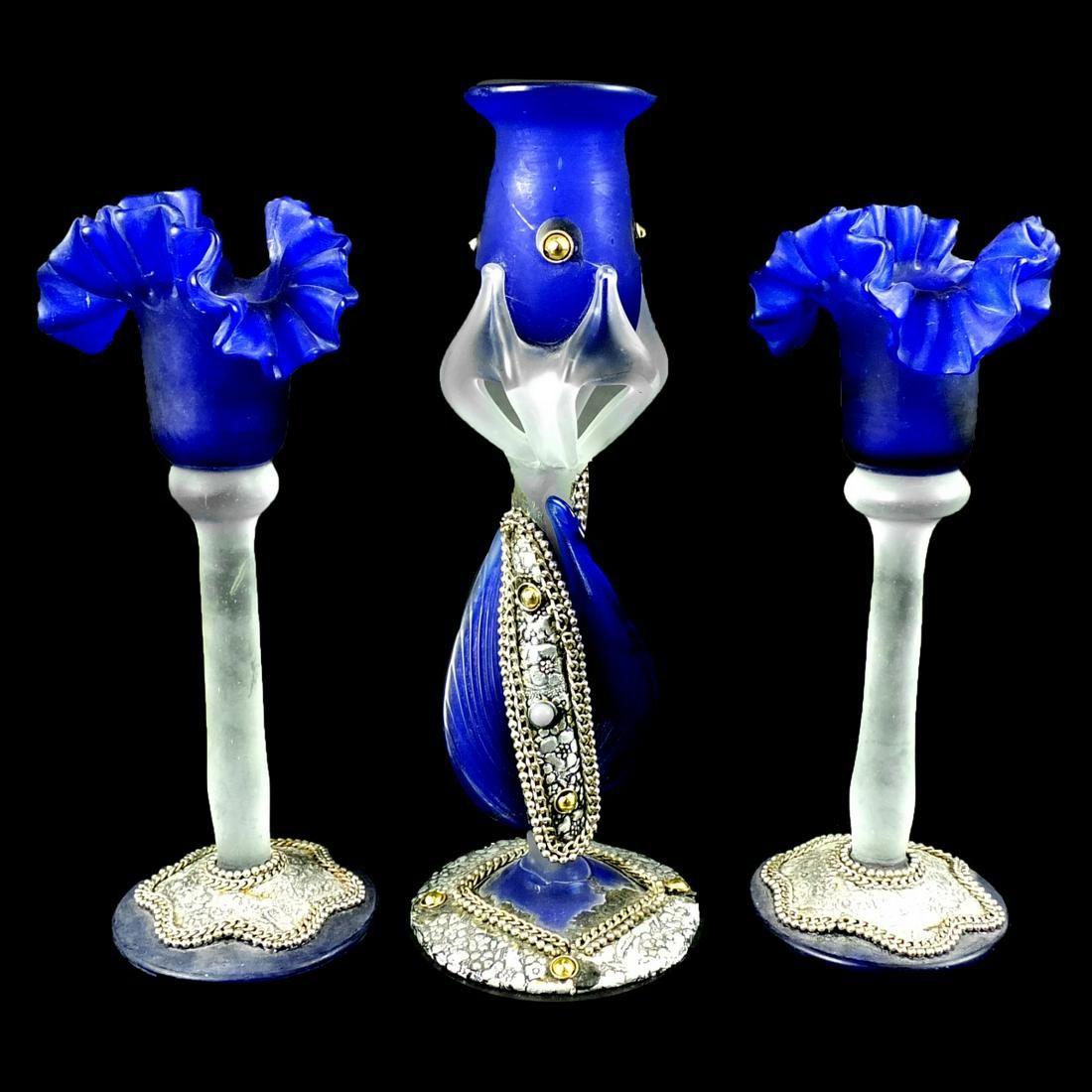 TURKISH CANDLESTICKSPair of Vintage