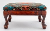 TURKISH CARPET UPHOLSTERED FOO