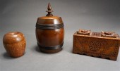 TURKISH CARVED WOOD TEA CADDY,