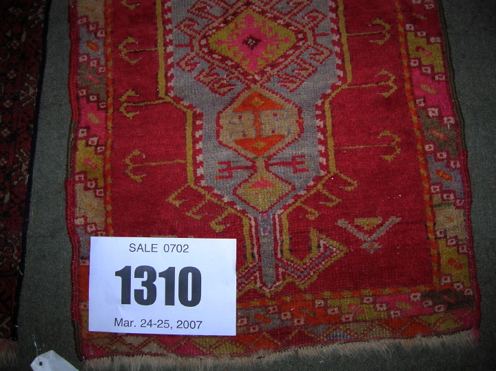 Turkish-Design Carpet,  1' 10" x 3'