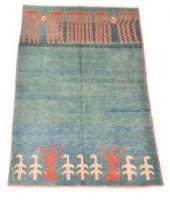 TURKISH GABBEH RUG, APPROX 7'1