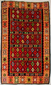 TURKISH GEOMETRIC RUG, 9&#039;
