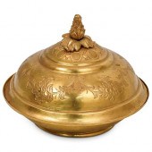 TURKISH GILDED TOMBAK LIDDED D