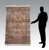 TURKISH HAND KNOTTED FAUX SILK