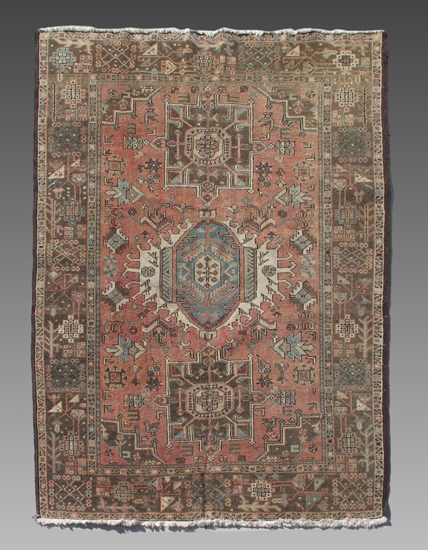 TURKISH HAND KNOTTED WOOL RUG 5'4''