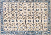 TURKISH HAND WOVEN BLUE AND TA