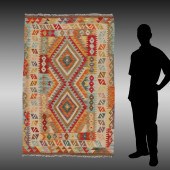 TURKISH HAND-WOVEN WOOL KILIM,