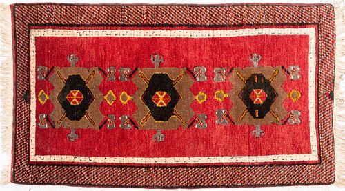 TURKISH HANDKNOTTED RUG / RUNNER,
