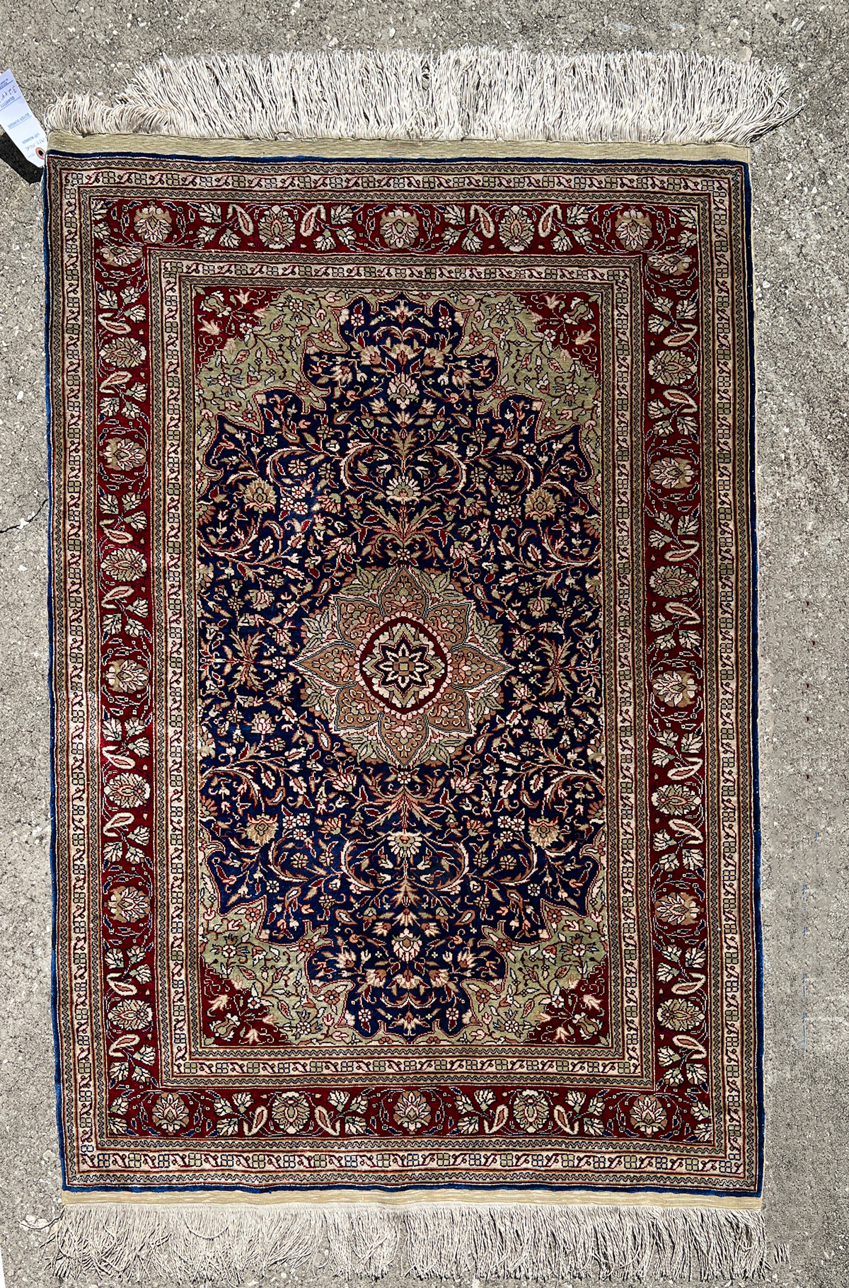 TURKISH HEREKE SILK HK RUG, 3'2'' X