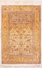 TURKISH HEREKE SILK PRAYER RUG