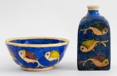 TURKISH IZNIK CERAMIC BOWL AND