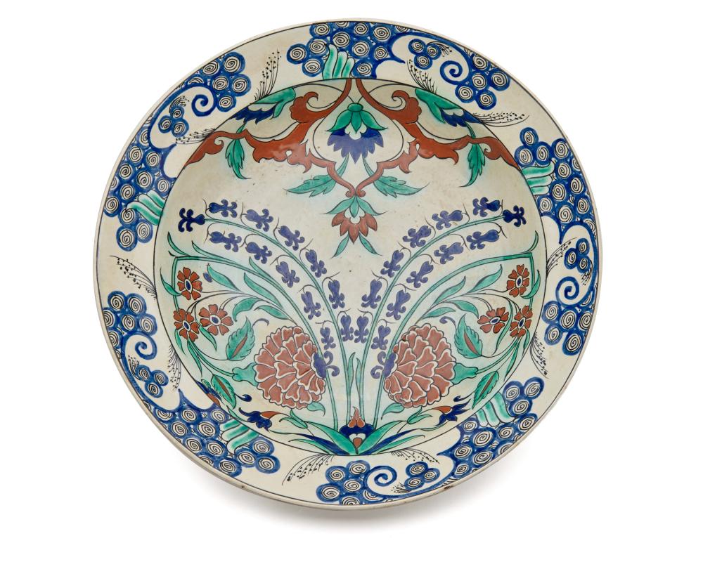 TURKISH IZNIK STYLE CHARGER, 19TH