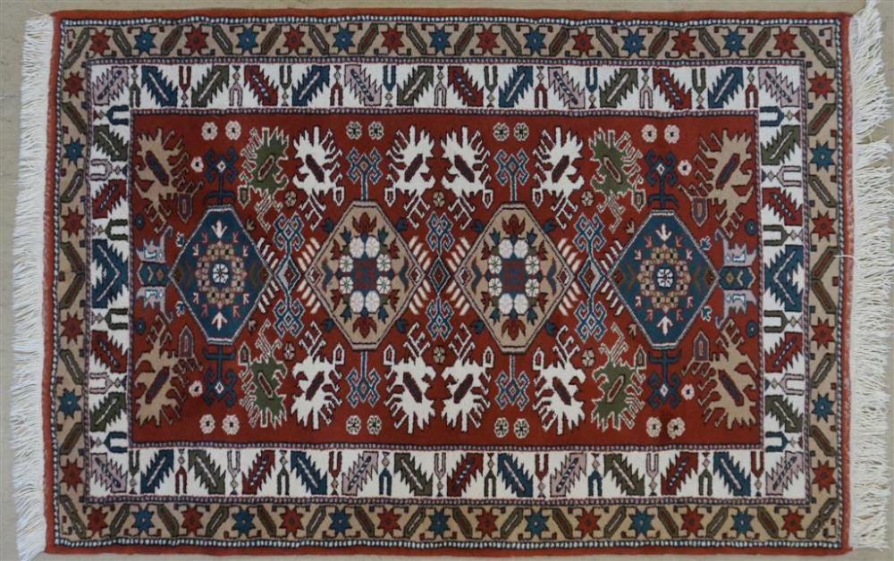TURKISH KAZAK DESIGN RUG, 5 FT 2 IN