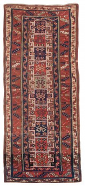 TURKISH KAZAK LONG RUG: 3’9” X