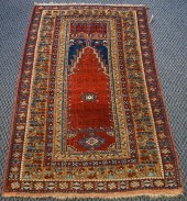TURKISH KAZAK PRAYER RUG, 5 FT