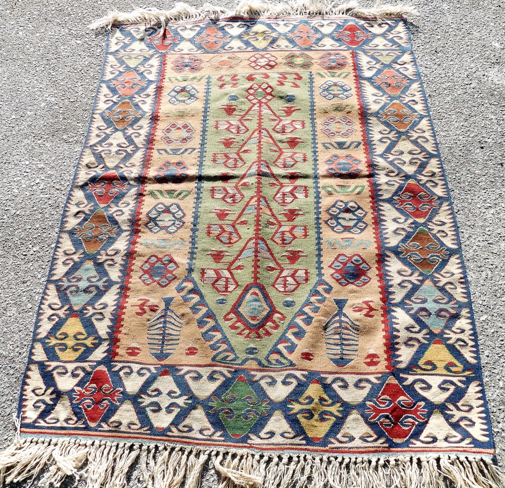 TURKISH KHILIM RUG Middle East,20th
