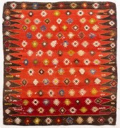 TURKISH KILIM FLAT-WOVEN RUG,