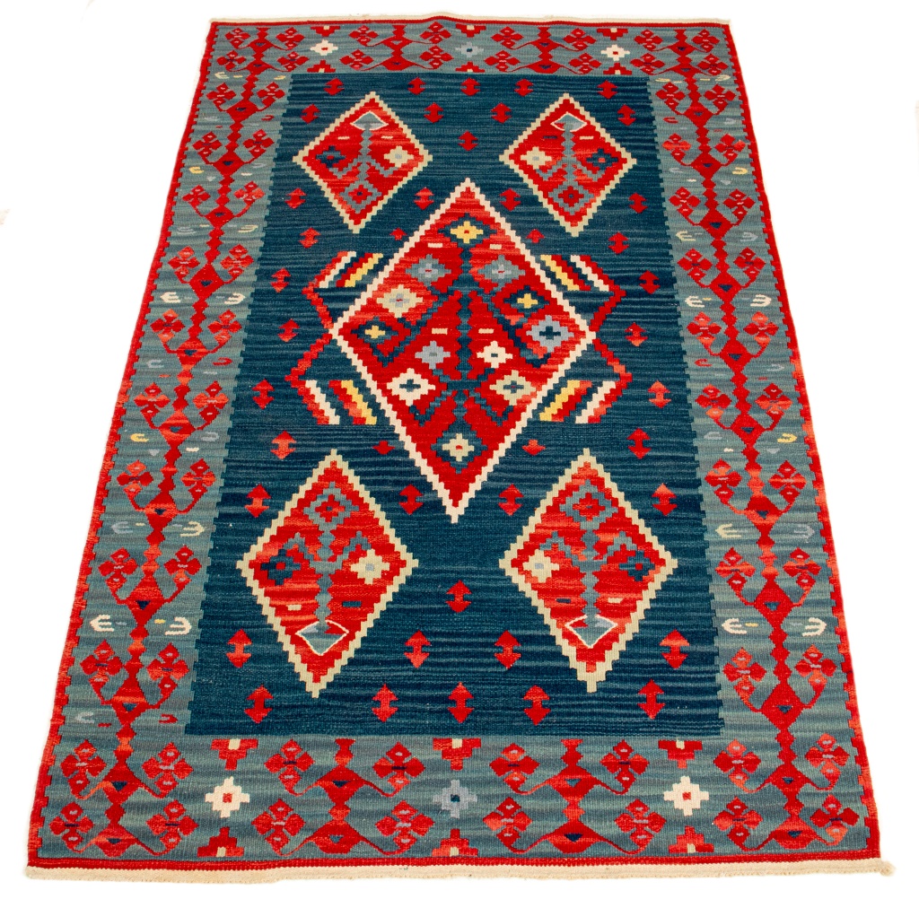 TURKISH KILIM RUG, 5' X 3'