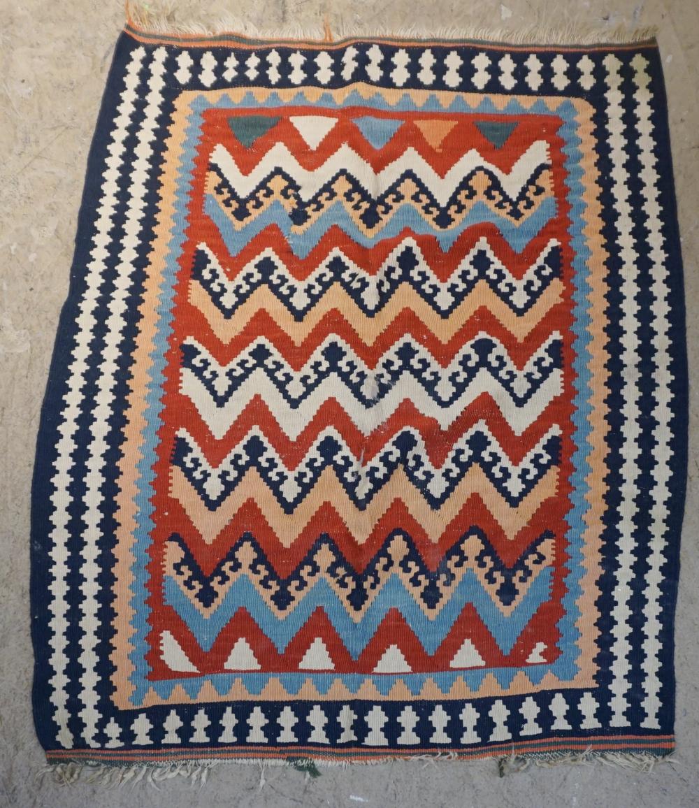 TURKISH KILIM RUG, APPROX 4 FT 7 IN