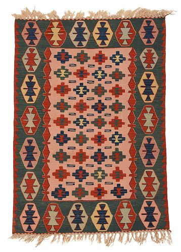 TURKISH KILIM RUG20th century, pink