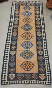 TURKISH KILIM RUNNER, 13 FT X