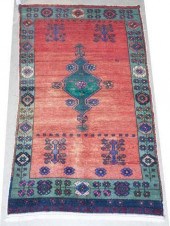 TURKISH NOMADIC WOOL RUG, APPR