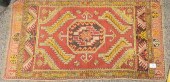 TURKISH ORIENTAL THROW RUG, 1'