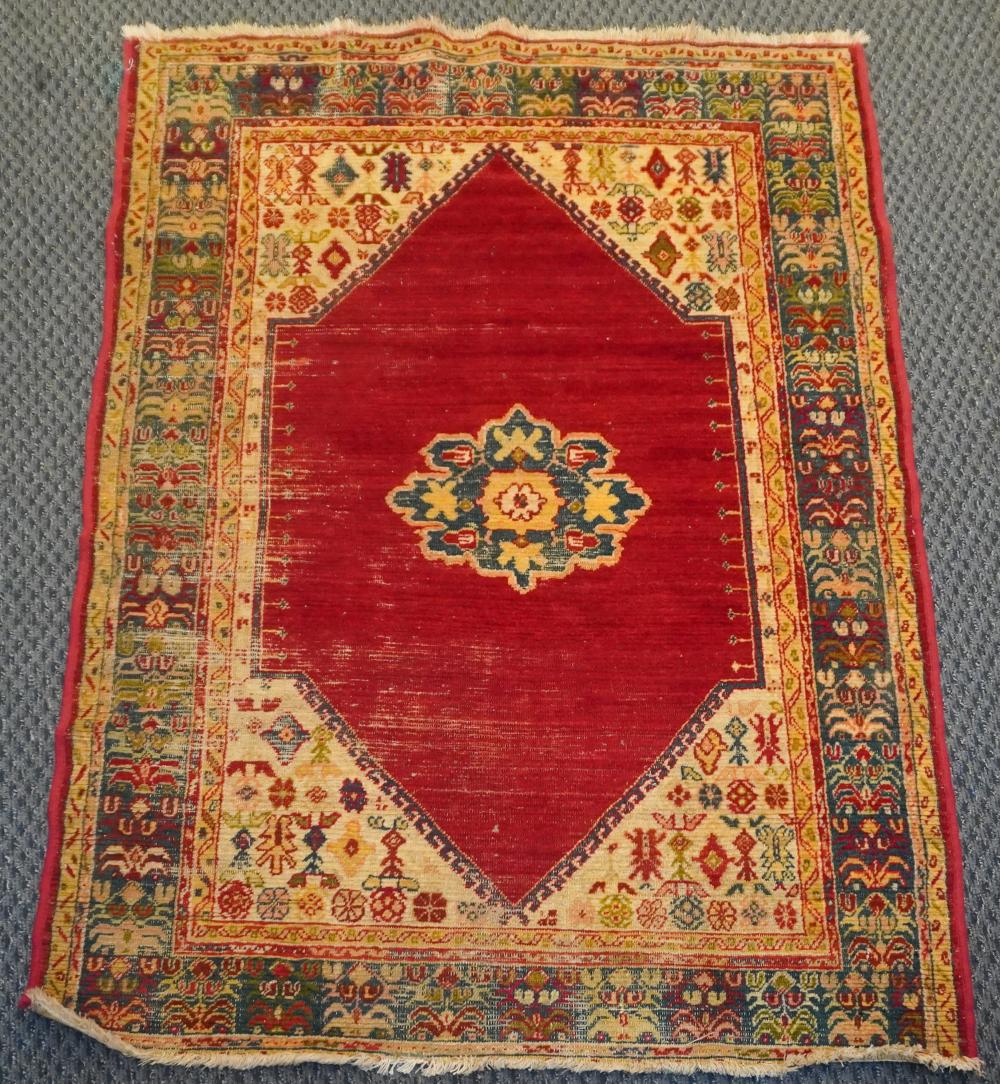 TURKISH OUSHAK SCATTER RUG, 6 FT