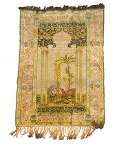 TURKISH PANDAMA PRAYER RUGsilk
