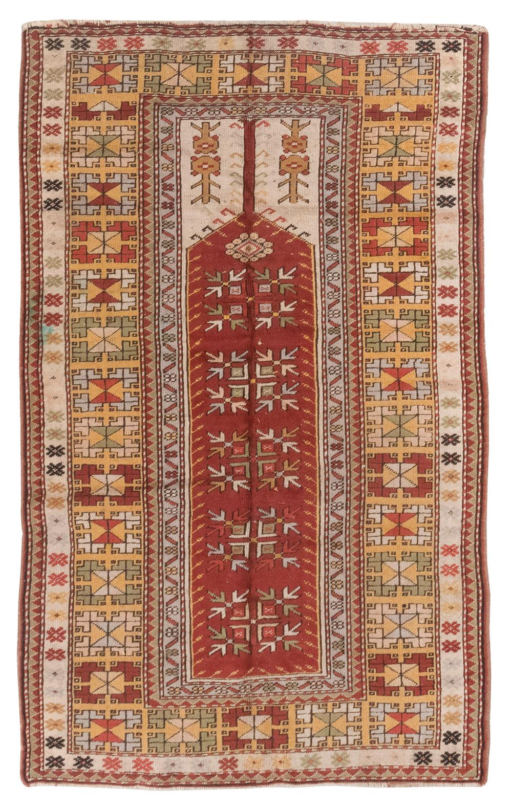TURKISH PRAYER RUG: 3’9” X 6’6”