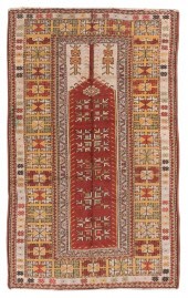 TURKISH PRAYER RUG: 3’9” X 6’6