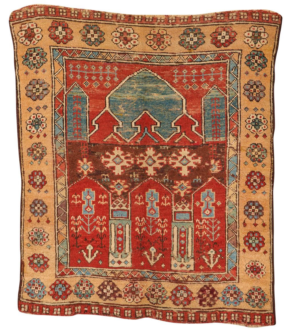 TURKISH PRAYER RUG, MID 19TH