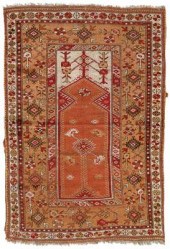 Turkish prayer rug, rectangula