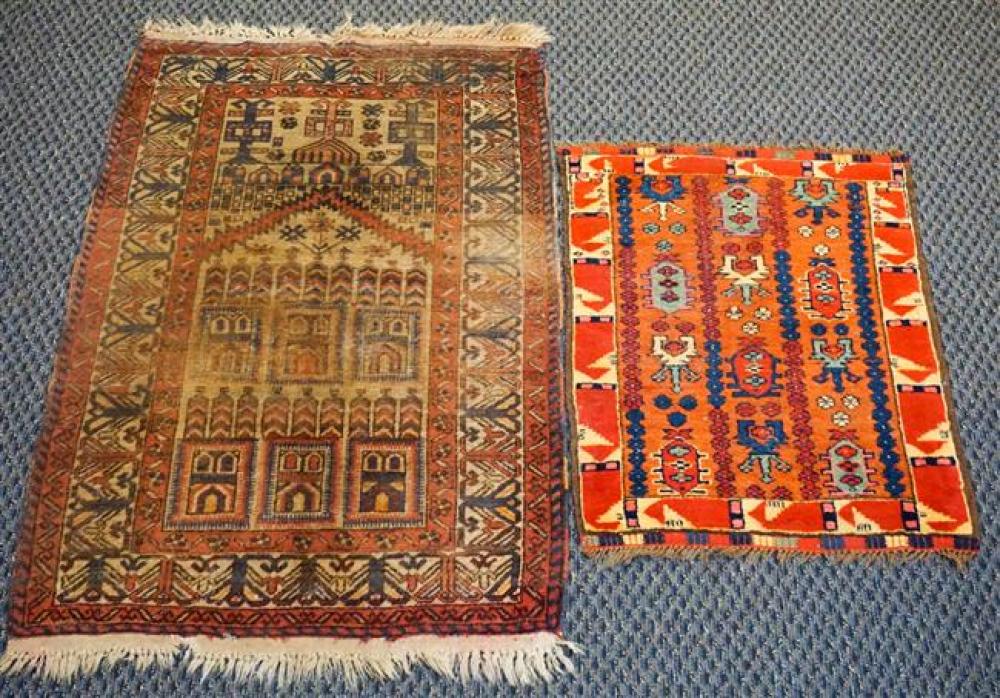 TURKISH PRAYER RUG (WORN) AND