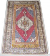 TURKISH RED SERAPE RUG, APPROX