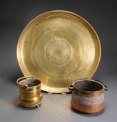 TURKISH ROUND BRASS TRAY (D: 2