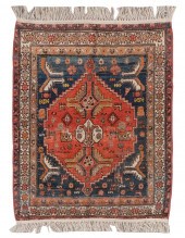 TURKISH RUG: 3’7” X 4’2” LATE