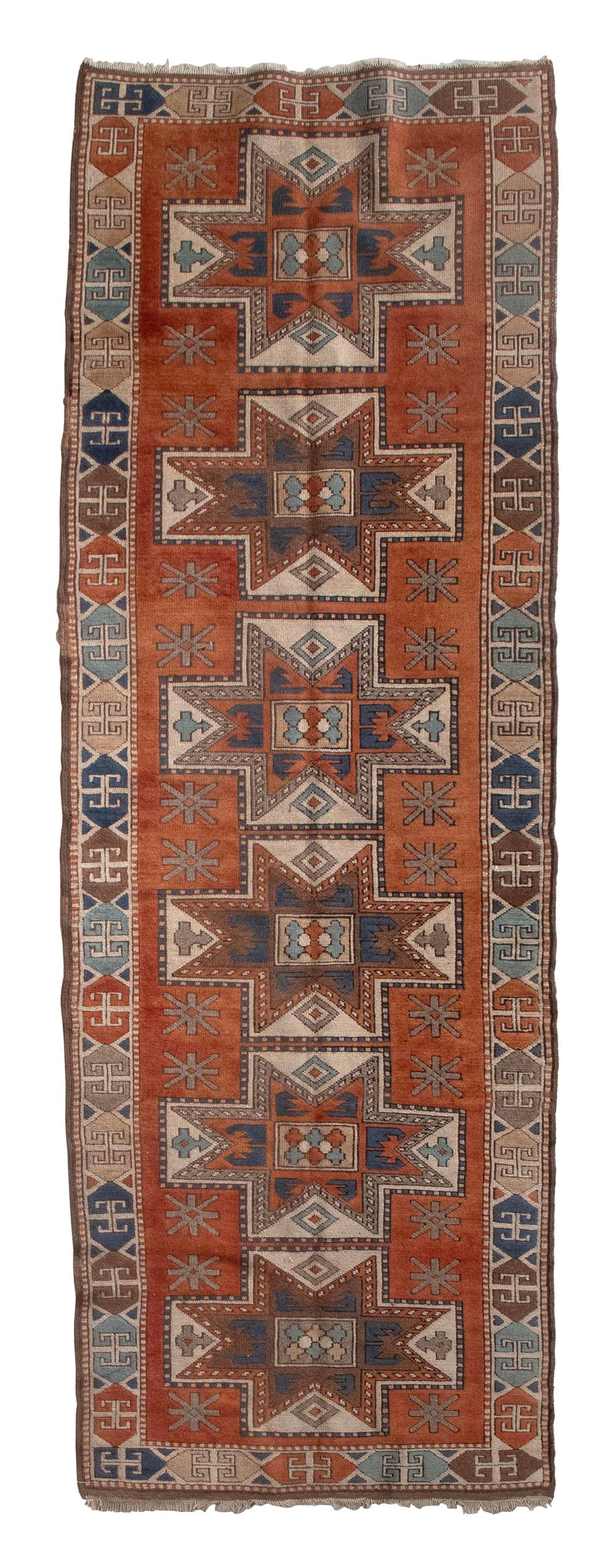TURKISH RUG IN KAZAK DESIGN: 3’5” X