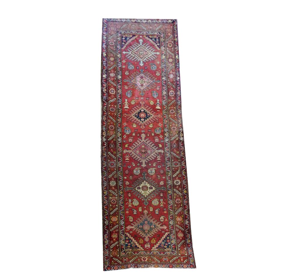 TURKISH RUNNER CARPETwool; 10'5'' x