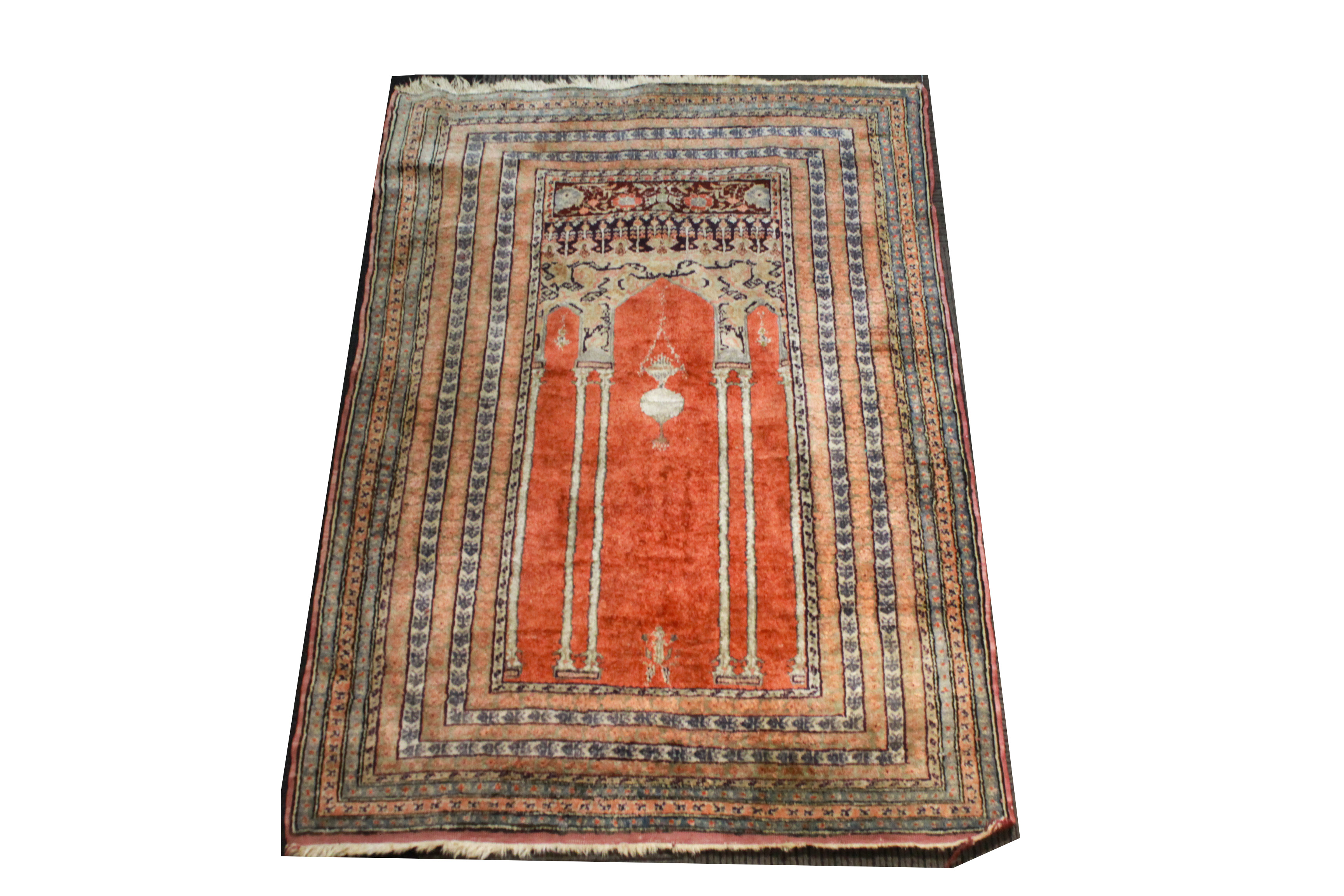 TURKISH SILK LANTERN PRAYER RUG