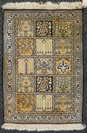 TURKISH SILK WINDOWPANE RUG, 3