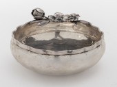 TURKISH SILVER BOWL WITH FLOWE
