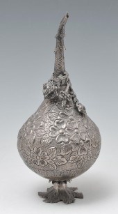 TURKISH SILVER OIL BOTTLE, MAR