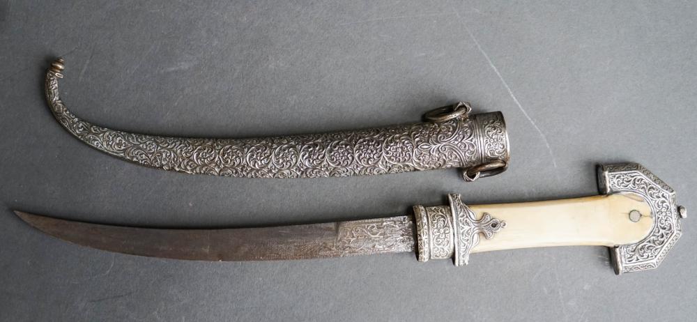 TURKISH SILVER PLATE AND BONE